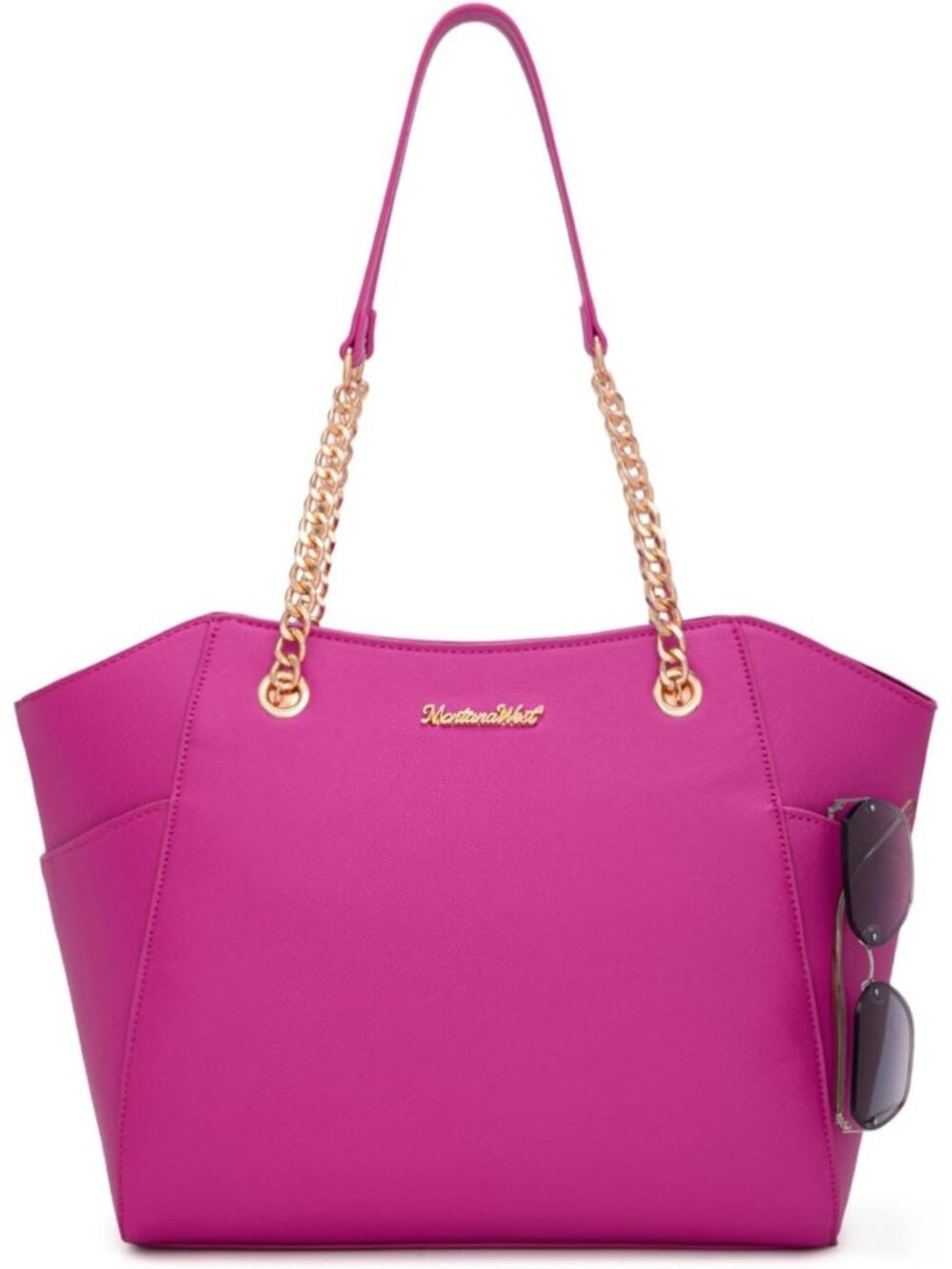 Womens Deep Rose Red Vegan Leather Tote Satchel Handbag Top Handle Crossbody Bag